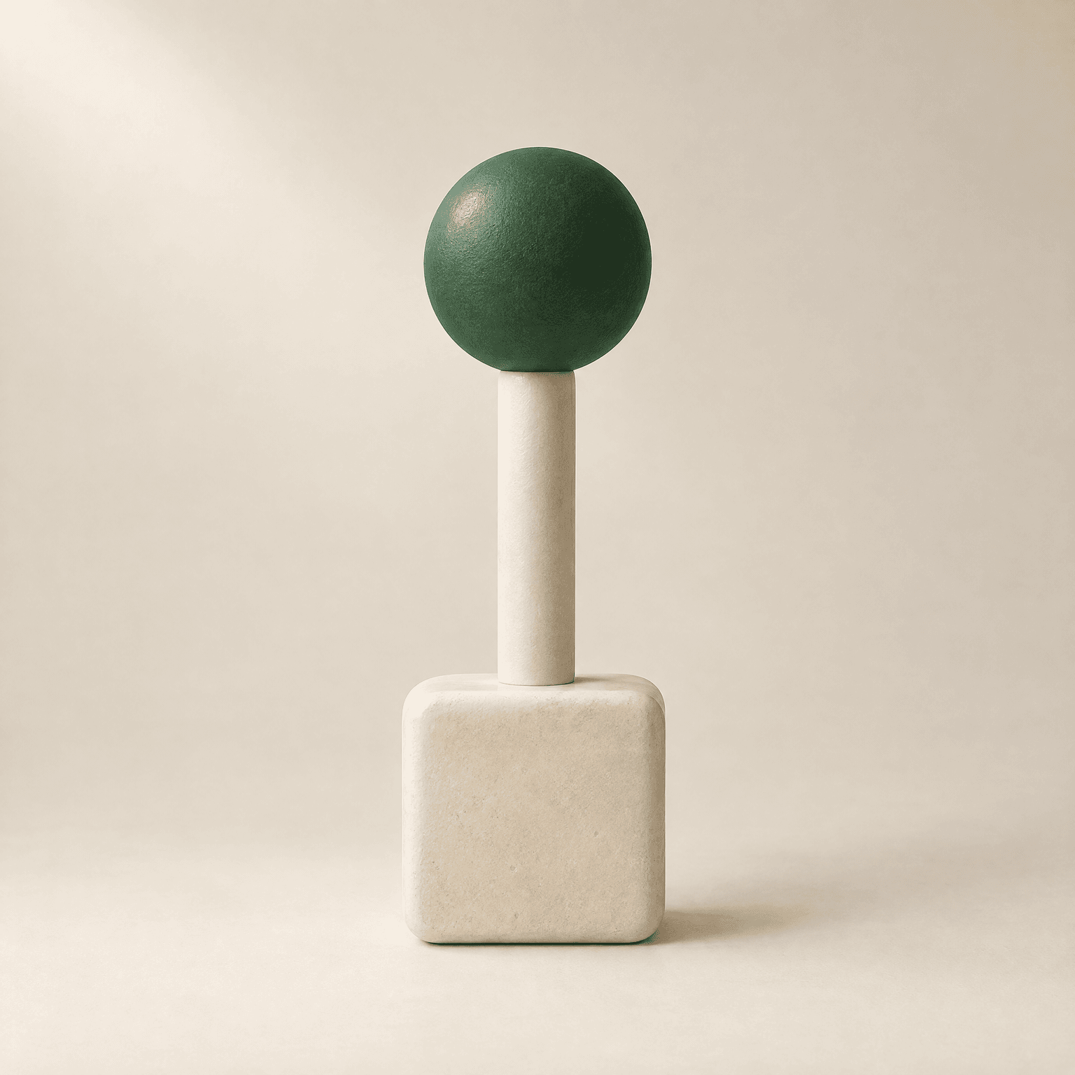 Ivory company square beneath one green node — one owner, one company